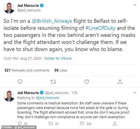 line of duty writer jed mercurio says flight attendants