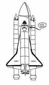 Spaceship Navette Spatiale Shuttle Coloriage Nasa Coloriages Grew sketch template