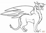 Griffin Coloring Cartoon Pages Gryphon Printable Drawing Kids Drawings sketch template