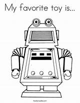 Coloring Toy Favorite Robot Favorites Built California Usa Print Twistynoodle sketch template