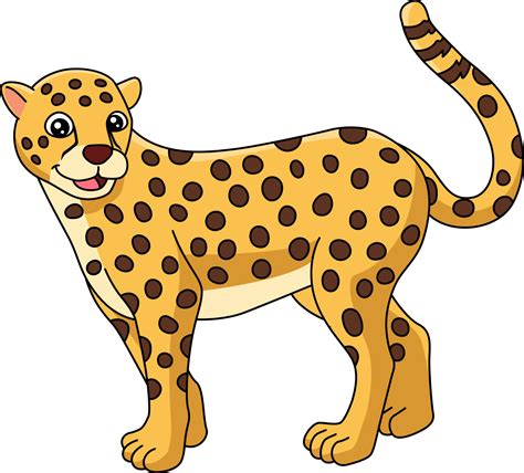 cheetah cartoon vector art icons  graphics
