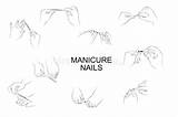 Mani Manicure Pedicure Unghie Piedi Posizioni sketch template