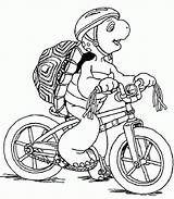 Coloring Bicycle Pages Turtle Bike Franklin Cartoon Color Popular Choose Board Gif sketch template