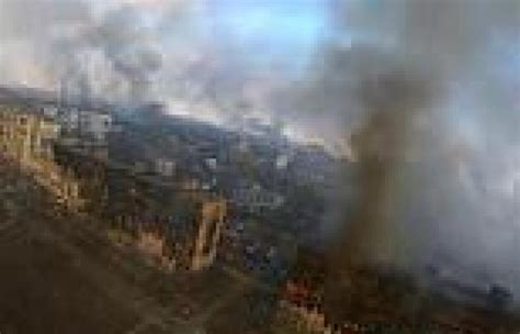 city reduced  ash  smoke drone footage reveals mariupol hellscape