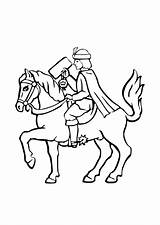 Coloring Messenger Royal Medieval sketch template