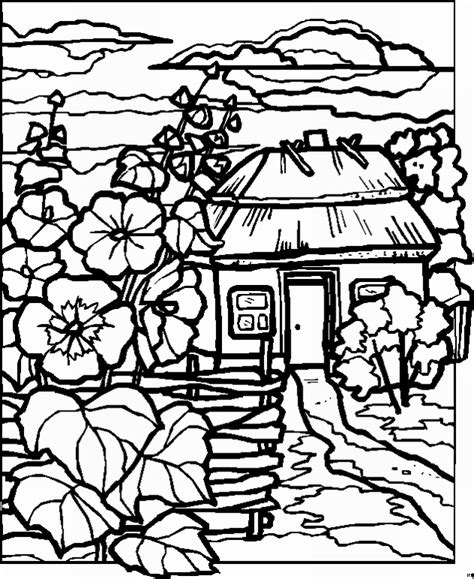 coloring page landscapes coloring pages
