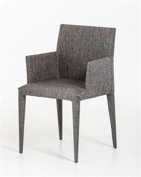 contemporary grey fabric dining chair dch