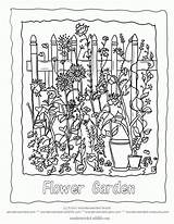 Coloring Pages Garden Flowers Fence Gardening Kids Picket Beautiful Flower Color Book Colouring Print Printable Wonderweirded Adults Sheets Comments Getcolorings sketch template