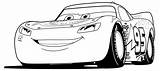 Mcqueen Lightning Coloring Pages Car Wonder sketch template