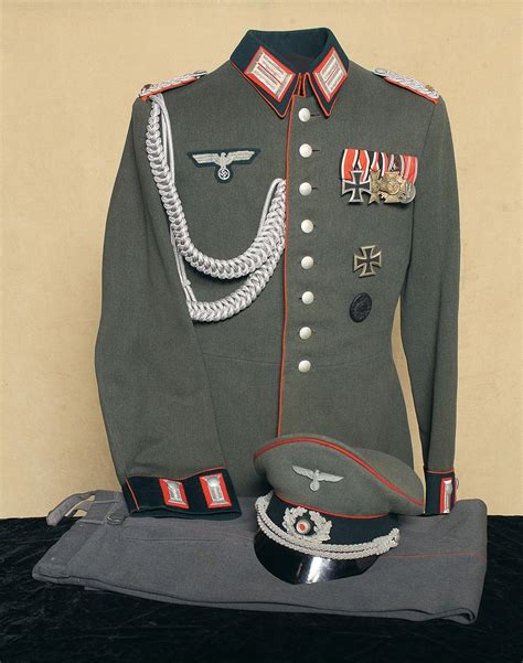 wwii nazi wermacht artillery officers dress uniform rock island auction