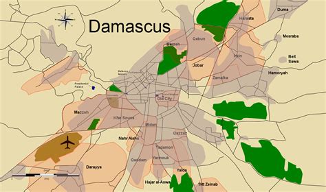 syria damascus map