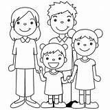 Famiglia Familia Colorat Stilizzata Mea Disegnare Colorir Facili Unita Infanzia Tema Stampare Lucru Libri Fise Simpatici Salutano Cose Família Pagine sketch template