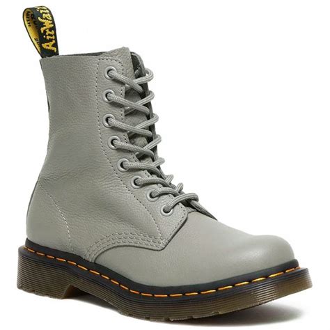 dr martens  pascal womens  eyelet virginia leather boots zincgrey
