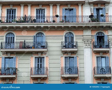 residential vintage building stock photo image  cityscape balconies