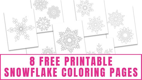 printable snowflakes coloring pages