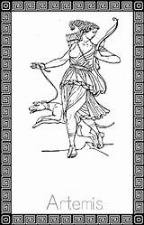 Artemis Coloring Pages Greek Greece θεοι Books Costumes Ancient sketch template