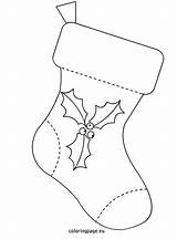 Coloring Pages Christmas Socks Getcolorings sketch template