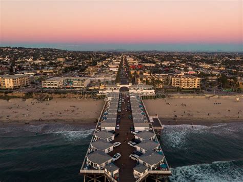 drone view  pacific beach  san diego stock image image  ocean landscape