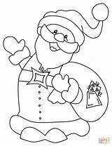 Santa Claus Coloring Pages Christmas Printable Happy Print Color Drawing Merry sketch template