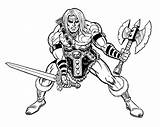 Barbarian Crom Conan Heroes sketch template
