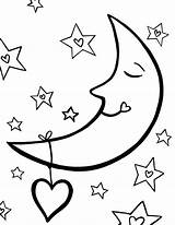 Moon Coloring Night Stars Pages Sun Drawing Sky Time Color Crescent Star Colouring Goodnight Printable Getcolorings Sheet Half Paintingvalley Getdrawings sketch template