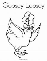 Coloring Goosey Loosey Goose Liba Pages Noodle Built California Usa sketch template