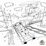 Thomas Coloring Pages Friends Train Christmas Tank Engine Drawing Kids Activities Printable Tree James Color Winter Sodor Xmas Fun Snow sketch template
