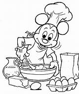 Mouse Mickey Coloring Minnie Pages Cooking Printable Kids Disney sketch template
