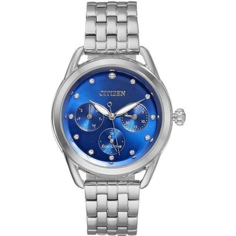 drive  citizen eco drive womens ltr crystal stainless steel     polyvore