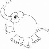 Elephant Coloring Cartoon Elmer Pages Popular sketch template