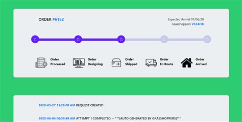 order tracking snippets examples