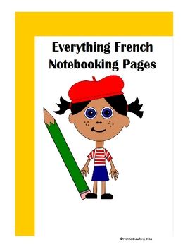 french notebooking pages  yvonne crawford teachers pay teachers
