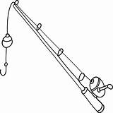 Fishing Clipart Rod sketch template