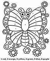 Color Butterfly Number Printable Print Coloring Worksheets Numbers Topcoloringpages Worksheet Easy sketch template