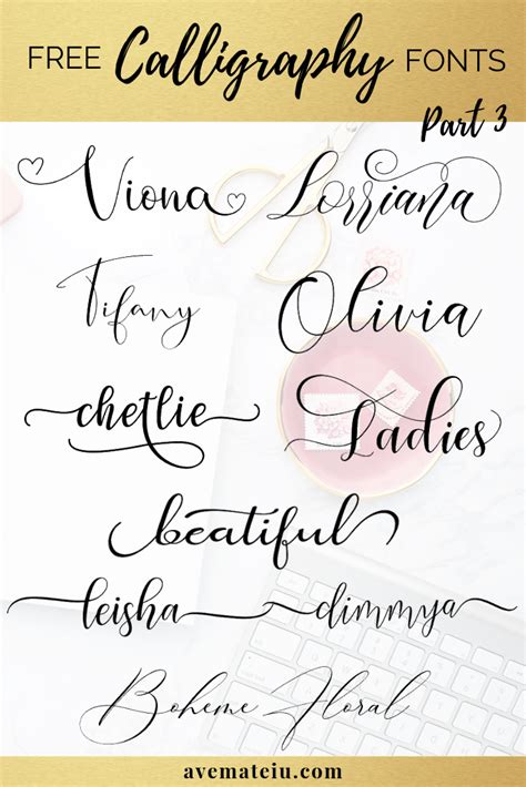 beautiful calligraphy fonts part  ave mateiu