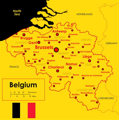 kaart belgie kaart