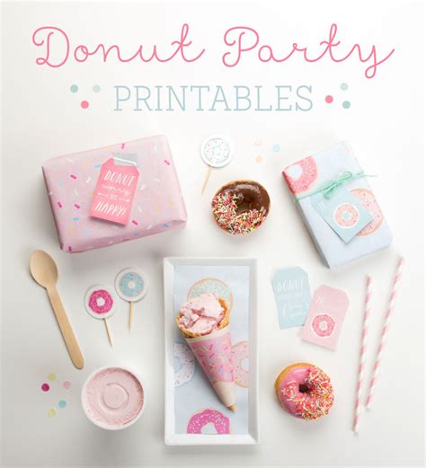 donut party printables tinyme blog