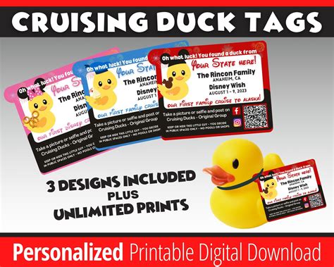 cruising ducks  printable duck tags web cruising duck tags