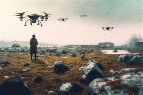 premium ai image drone apocalypse wasteland