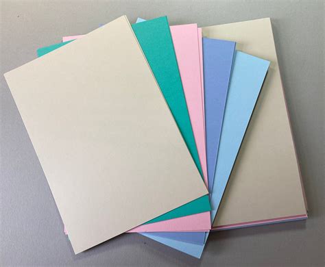 card   cards assorted colour packs  sheets etsy uk