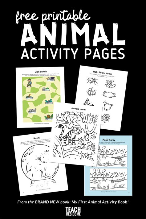 printable preschool animal activity pack teach