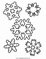 Coloring Snowflake Pages Print sketch template