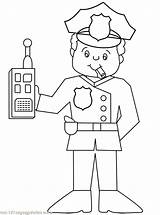 Coloring Police Officer Ikids Hat Pages sketch template