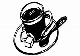 Koffie Kleurplaat Tasse Kop Kaffee Coloring Malvorlage Ausmalbild Drinks Grote sketch template