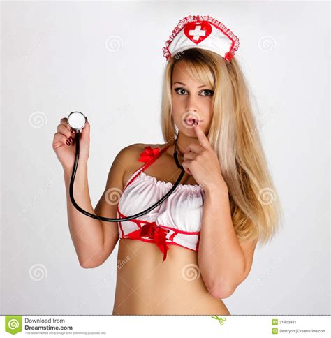 nurse with stethoscope stock image image 21403481