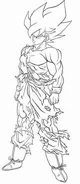 Goku Saiyan Colorare Disegno Akira Toriyama Livello Secondo Cartonionline sketch template