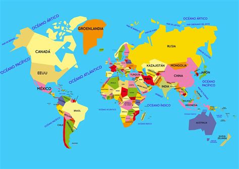 planisferios  nombres mapas del mundo atlas