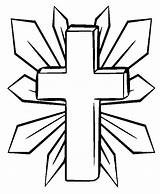 Cross Cruz Crosses Religious Drawing Cool2bkids Clipartmag Colouring Coloringme Drawings sketch template