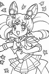 Sailor Moon Coloring Pages Chibi Printable Coloring4free Cartoons Kids Sm Colouring Book Comments Library sketch template