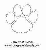 Paw Clemson Spray sketch template
